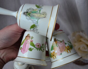 Franklin Porcelain Enchanted Fairy Flower Bells, Set of 12 - Etsy
