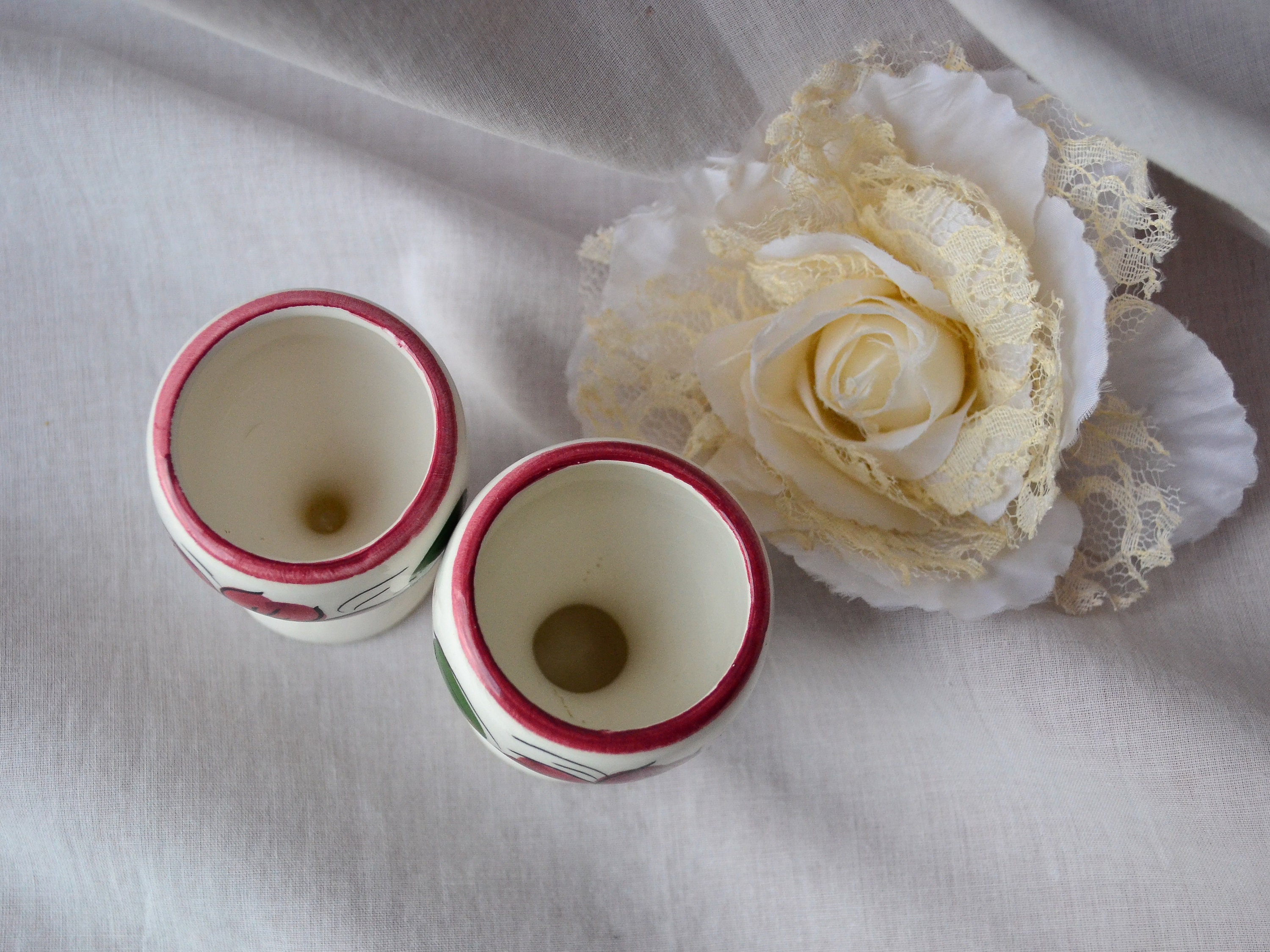 Folk ggg cups Spanish pottery Spanish pottery flower cups egg Etsy 日本