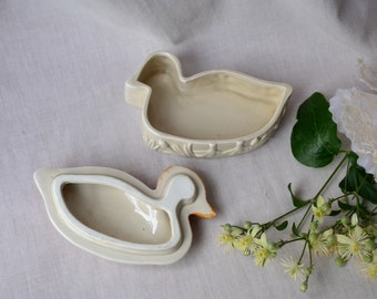 アヒルの箱、陶器のアヒルの宝石箱、アヒルの陶器の箱、アヒルの装飾品