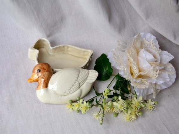 アヒルの箱、陶器のアヒルの宝石箱、アヒルの陶器の箱、アヒルの装飾品