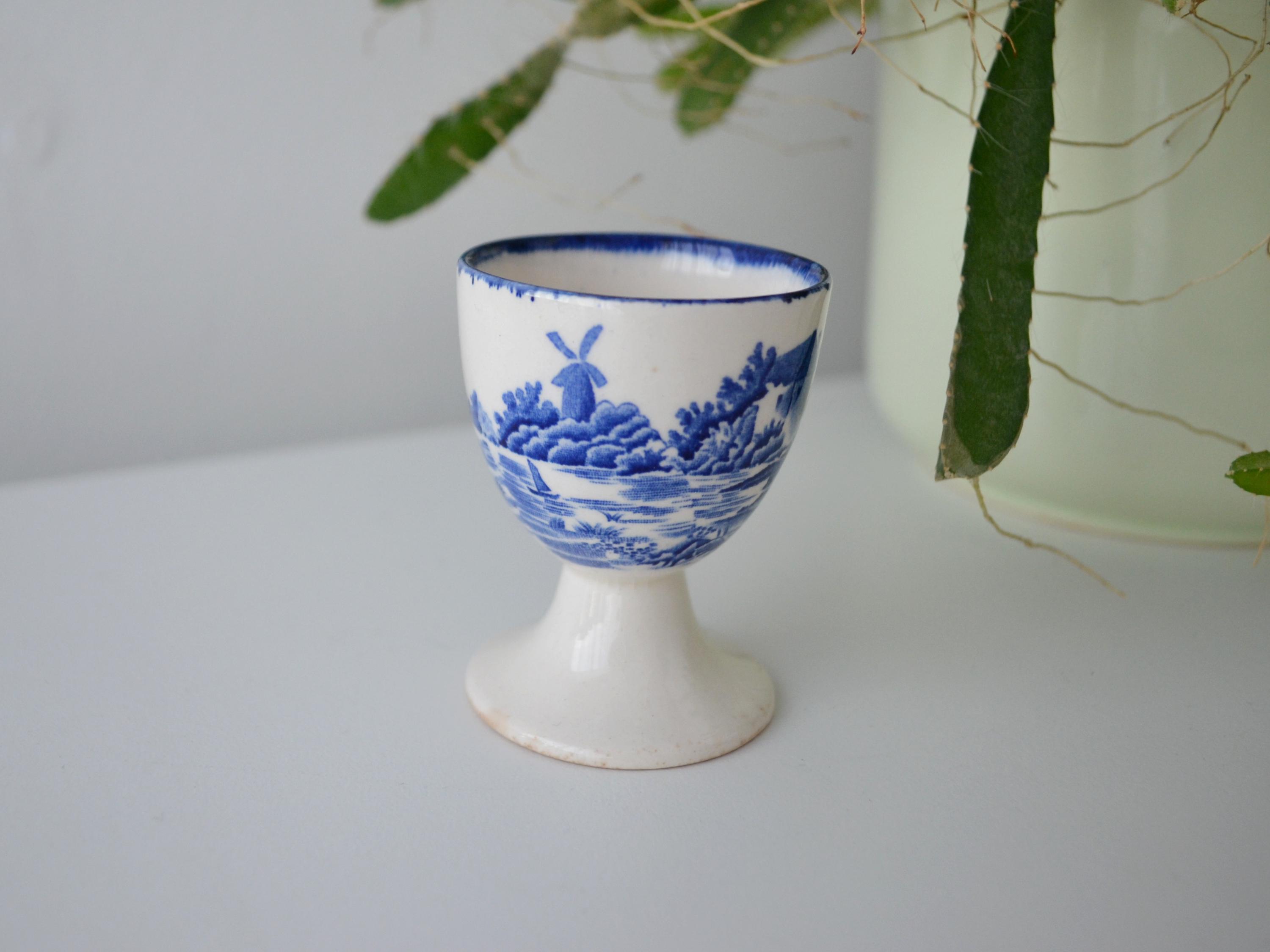 Johnson Brothers Coaching Scenes Egg Cup Pair 5cm Blue Ironstone