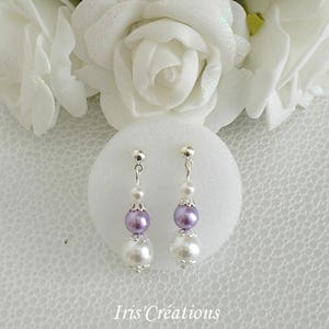 White and Parma Victoria wedding earrings