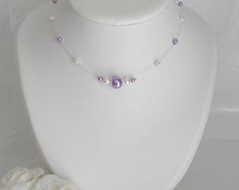 White Sissi wedding child necklace and parma