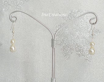 Bora Bora earrings ivory pearls