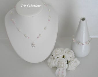 Anabella Wedding Adornment 3 pieces ivory powder pink swarovski crystal and rhinestones