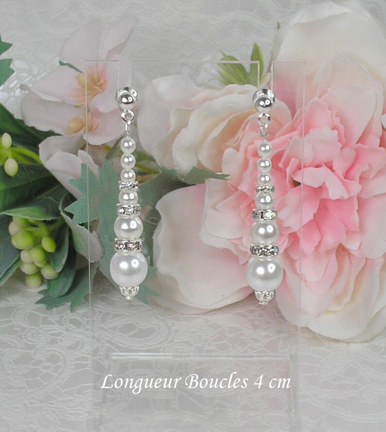 Adornment Wedding Agatha pearls renaissance white drop rhinestones crystal and washer rhinestones image 8