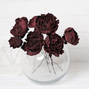 1 burgundy peony, burgundy gothic wedding peonies gothic burgundy peonies burgundy wedding peonies