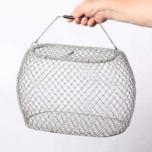 Vintage Metal Mesh Shopping Wire Basket, Vintage Wire Basket, Mesh Metal Basket, Basket Bag, Mesh Vintage, Vintage Basket