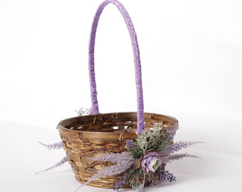 Cranberry Flash Glass Easter Basket Flower Girl Basket