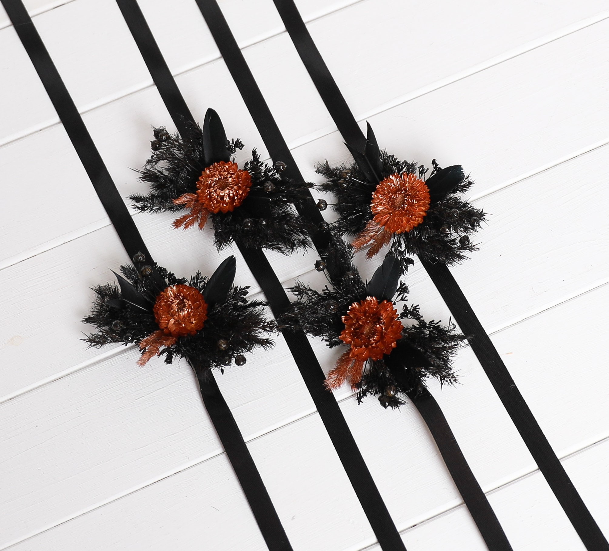 Black Bronze Rust Boutonniere, Black Bronze Rust Corsage, Black Bronze ...