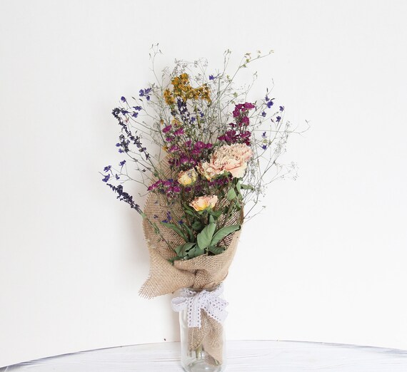 Dried Flower Bouquet Vase Filler Natural Home Decor Dried Etsy