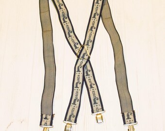 Vintage suspenders, Vintage suspenders of 1965, old Vintage suspenders