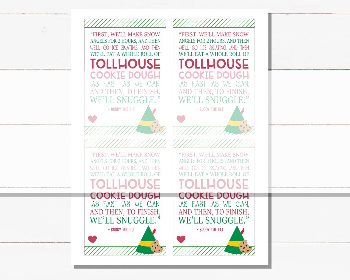 Cookie Dough Christmas Gift Tags - Etsy