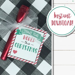 Light the World Christmas Gift Tags DIGITAL DOWNLOAD