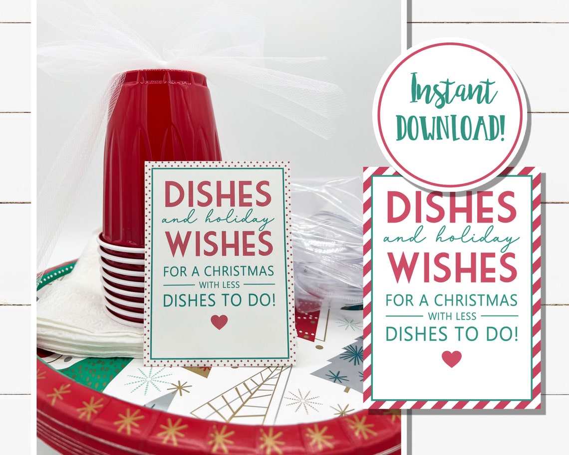 Dishes Christmas Gift Tags DIGITAL DOWNLOAD - Etsy