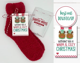 Christmas Socks Gift Tags DIGITAL DOWNLOAD