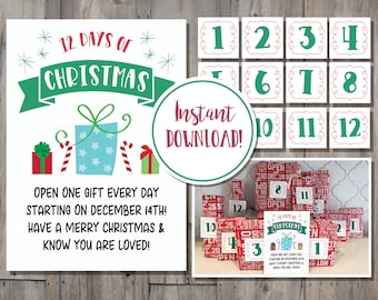 12 Days of Christmas Color Version DIGITAL DOWNLOAD