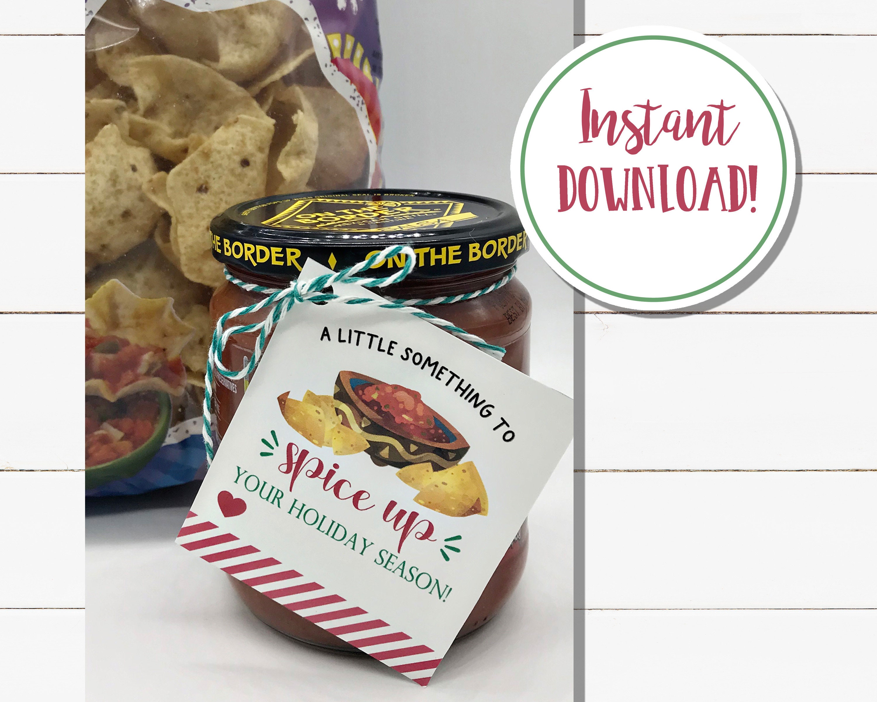 Salsa Holiday Gift Tag Etsy