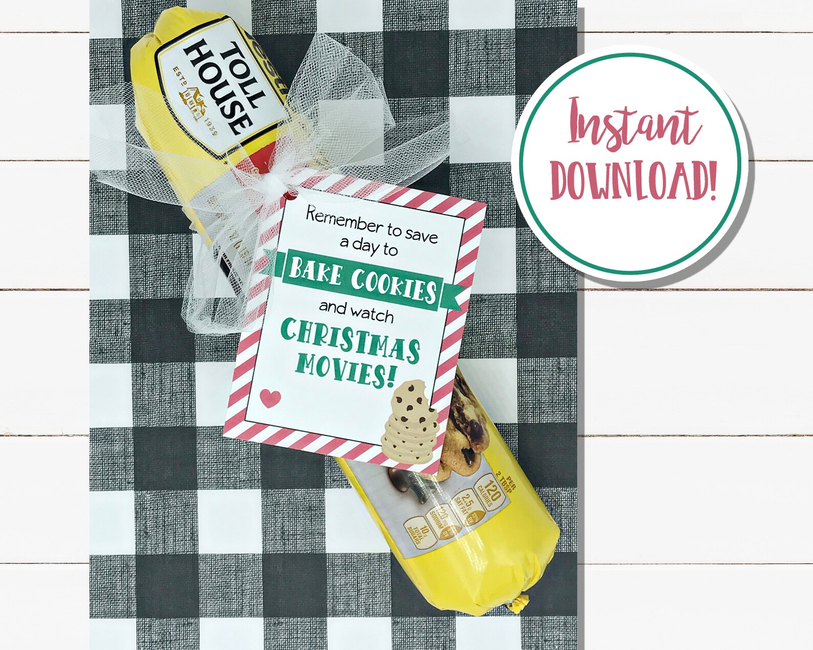 Christmas Cookie Dough Gift Tags DIGITAL DOWNLOAD - Etsy