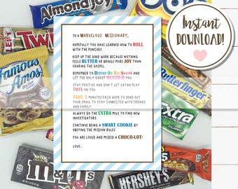 LDS Missionary Care Package Letter DIGITAL DOWNLOAD