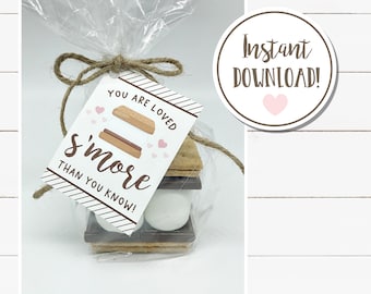 Appreciated S'more Than You Know Tags DIGITAL DOWNLOAD - Etsy