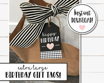 Happy Birthday Gift Tags DIGITAL DOWNLOAD