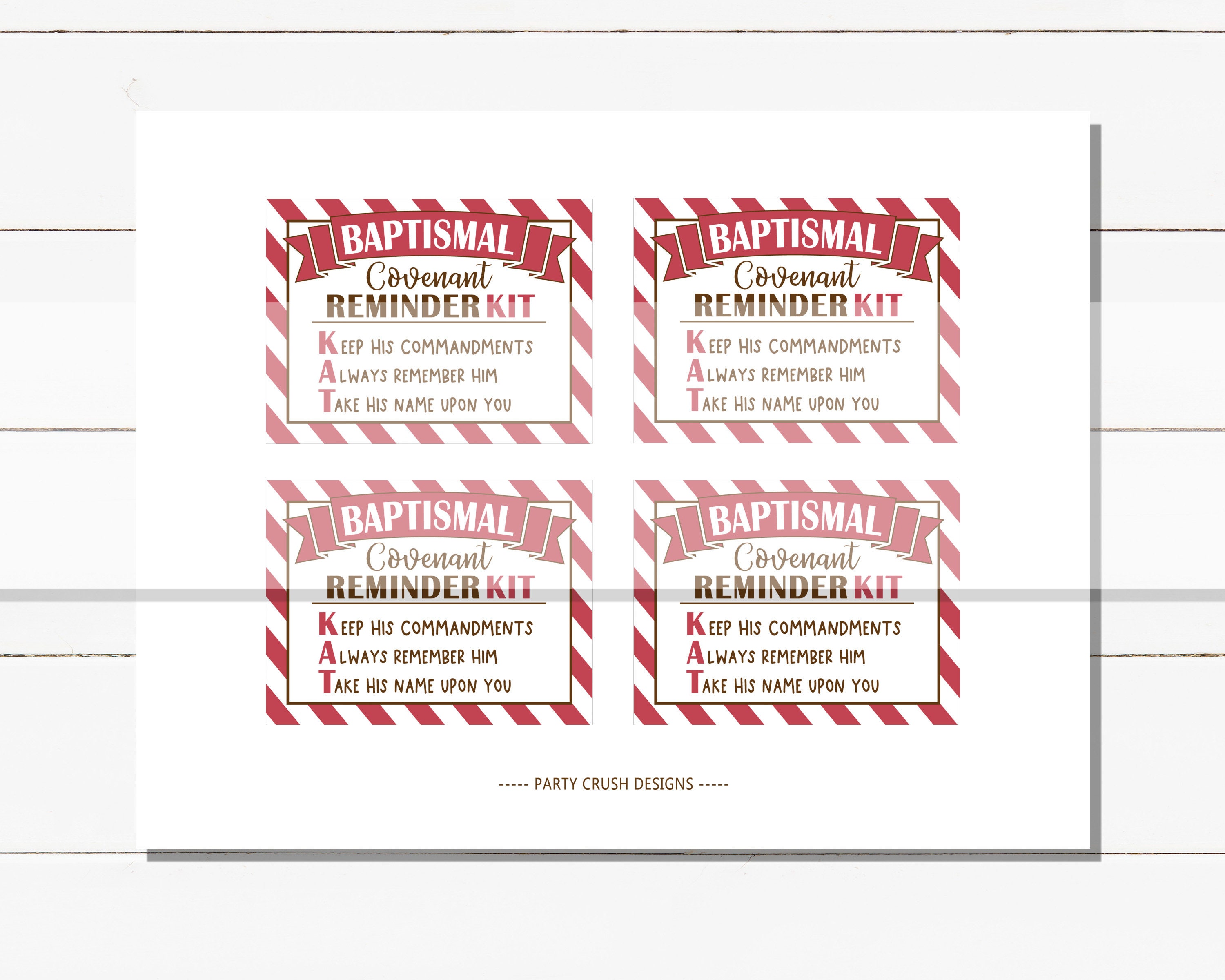 Kit Kat Baptismal Tag DIGITAL DOWNLOAD - Etsy