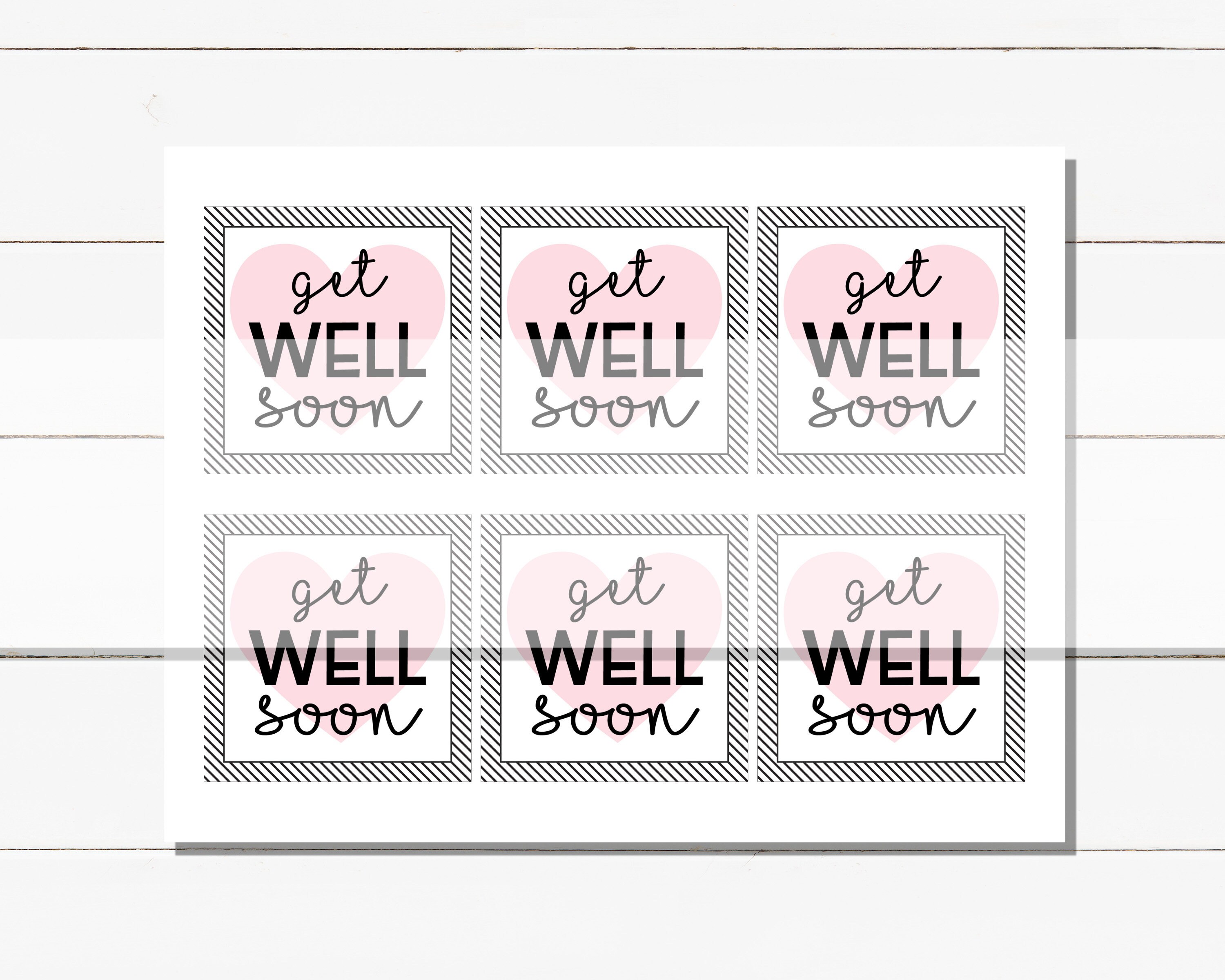 Get Well Soon Gift Tags DIGITAL DOWNLOAD | Etsy