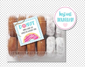 Donut Thank You Tags DIGITAL DOWNLOAD