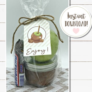 Caramel Apple Gift Tags DIGITAL DOWNLOAD