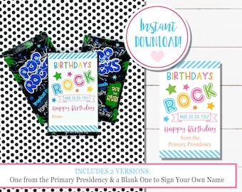 Birthdays Rock Printable DIGITAL DOWNLOAD