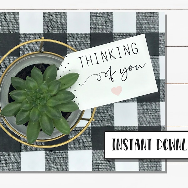 Thinking of You Tag - Etsy