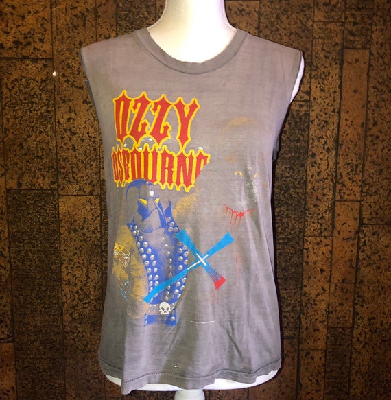 1982 Vintage Thrashed Ozzy Osbourne Distressed T S