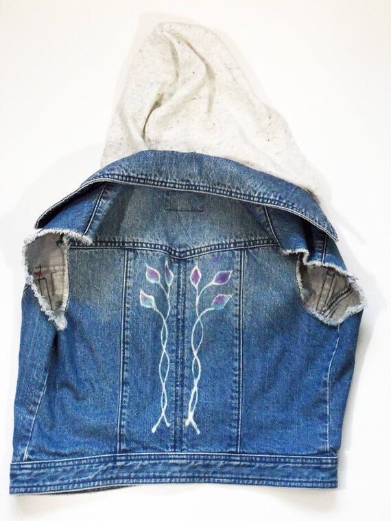denim cut off jacket