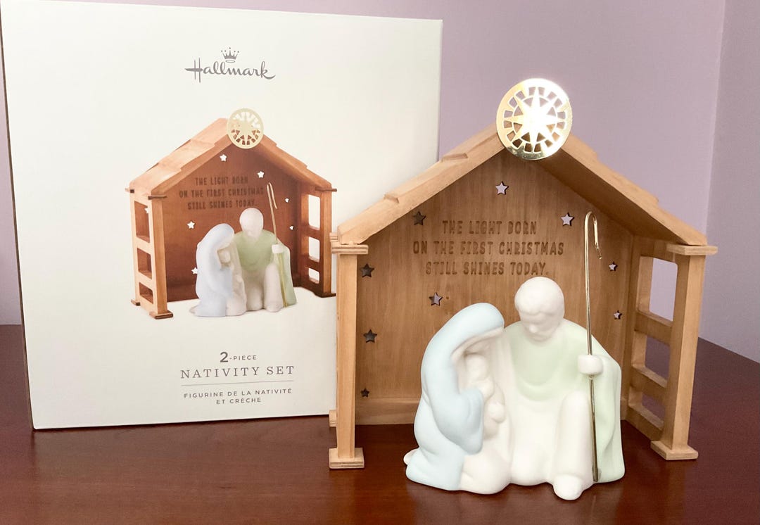 Hallmark Nativity Set Hallmark 2-piece Nativity Set - Etsy