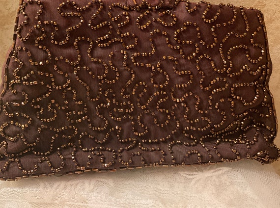 Vintage Handmade Beaded Evening Bag - image 2