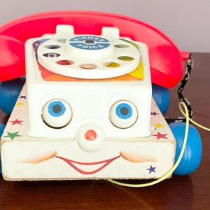 Vintage Fisher Price Pull Toy Phone #747