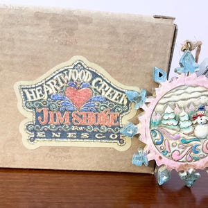 Jim Shore Snowflake/Snowman Ornament Heartwood Creek