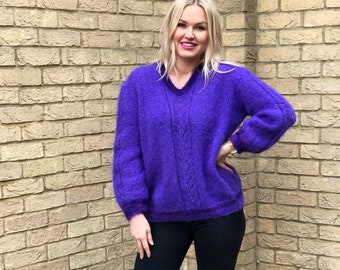 Purple mohair jumper Clearance