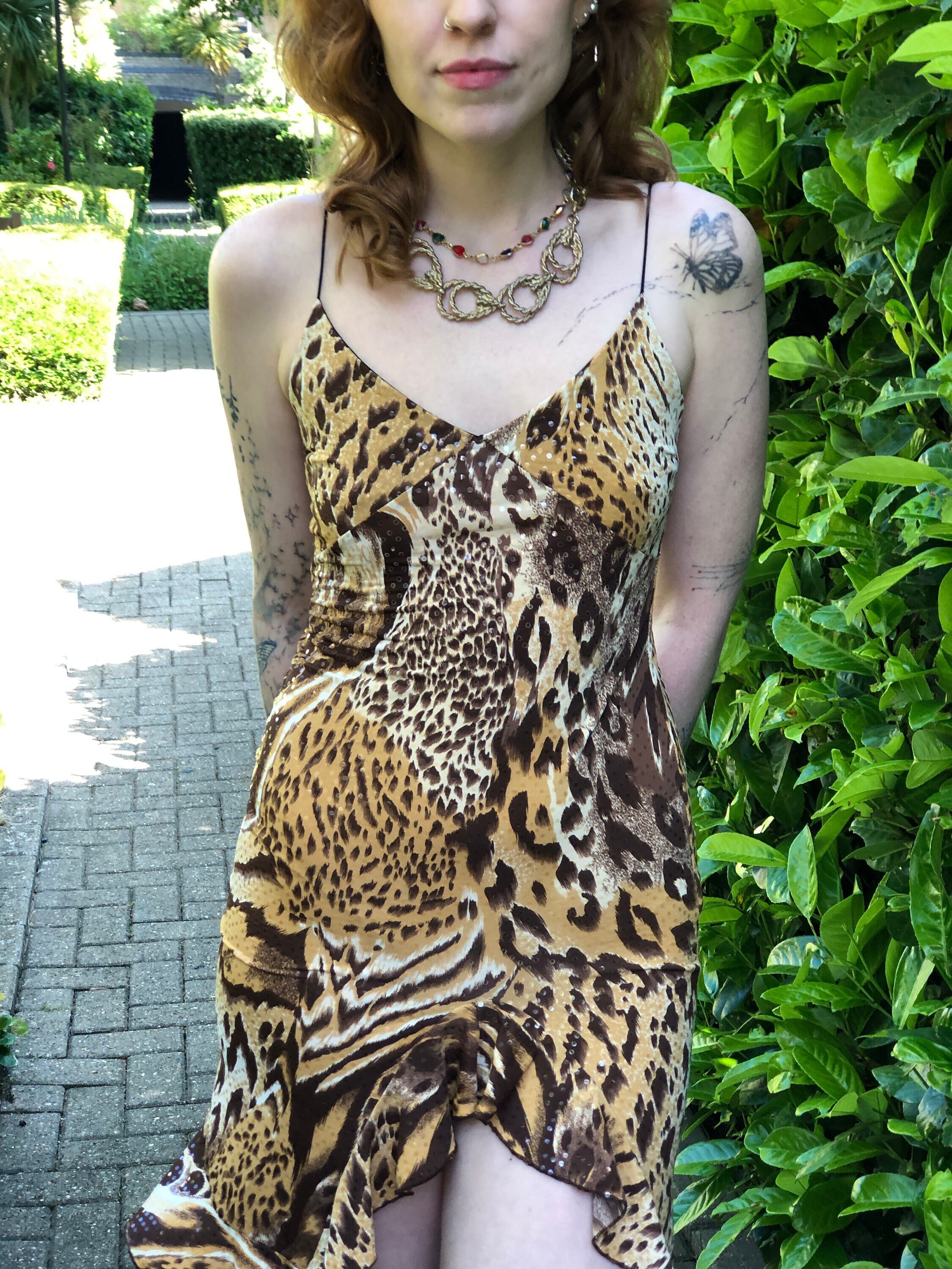 Leopard print dress sexy cheap