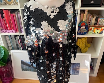 phase eight black sequin dress Phase Eight Odette Black Sequin Mini Dress Black Size 8