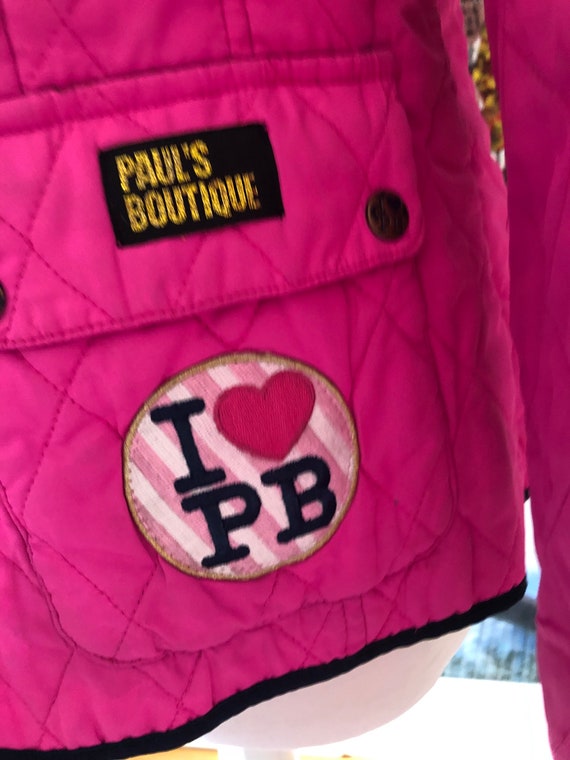 90s Y2K Vintage Pink Varsity Quilted Barbour Corduroy Funky Jacket Paul s Boutique