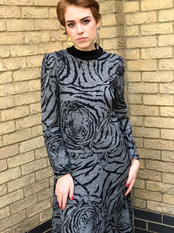 Tiger Tiger- 80s knit tiger jumper dress