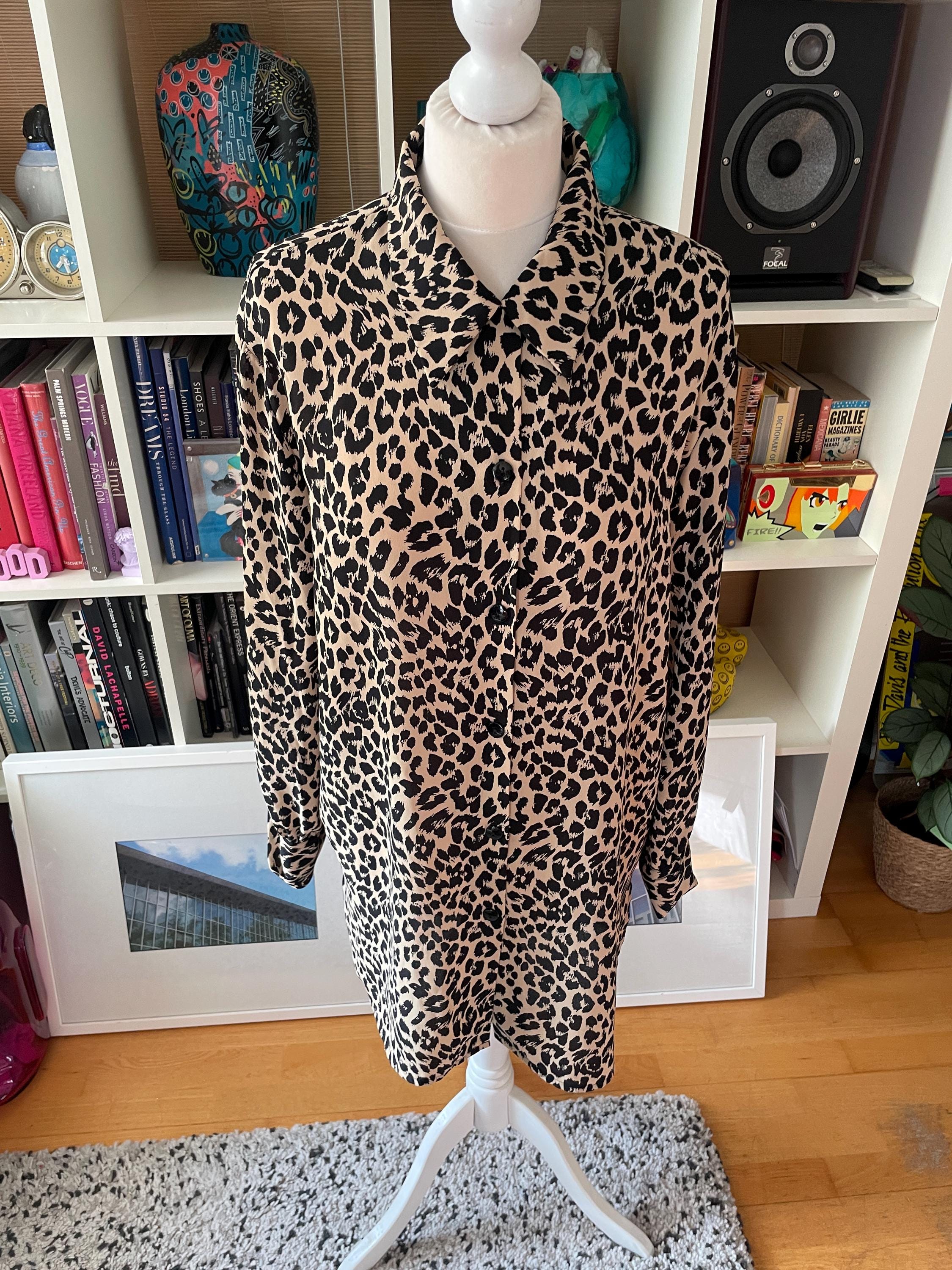 トップス 90s vintage archive leopard long shirt 80s 90s Vintage Long Leopard Shirt Blouse - Etsy