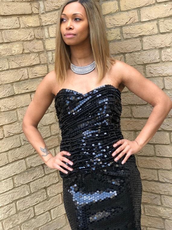 oleg cassini sequin dress