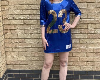 ADIDAS Blue Version Sequin Dress XS BNWT $550 | eBay Australia