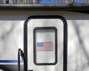 RV/Camper Door Cover -  100% Blackout/Privacy - American Flag