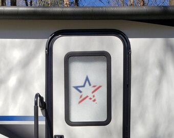 RV/Camper Door Cover -  100% Blackout/Privacy - American Star