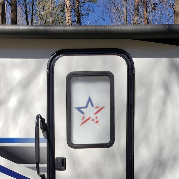 RV/Camper Door Cover -  100% Blackout/Privacy - American Star