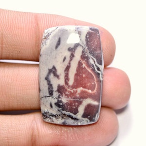 Exotica Jasper Cabochon... Porselein Jasper Cabochon... Oud schilderij Jasper Cabochon... Kussen Cabochon... 32x20x6 mm... 39 Cts... #G6900